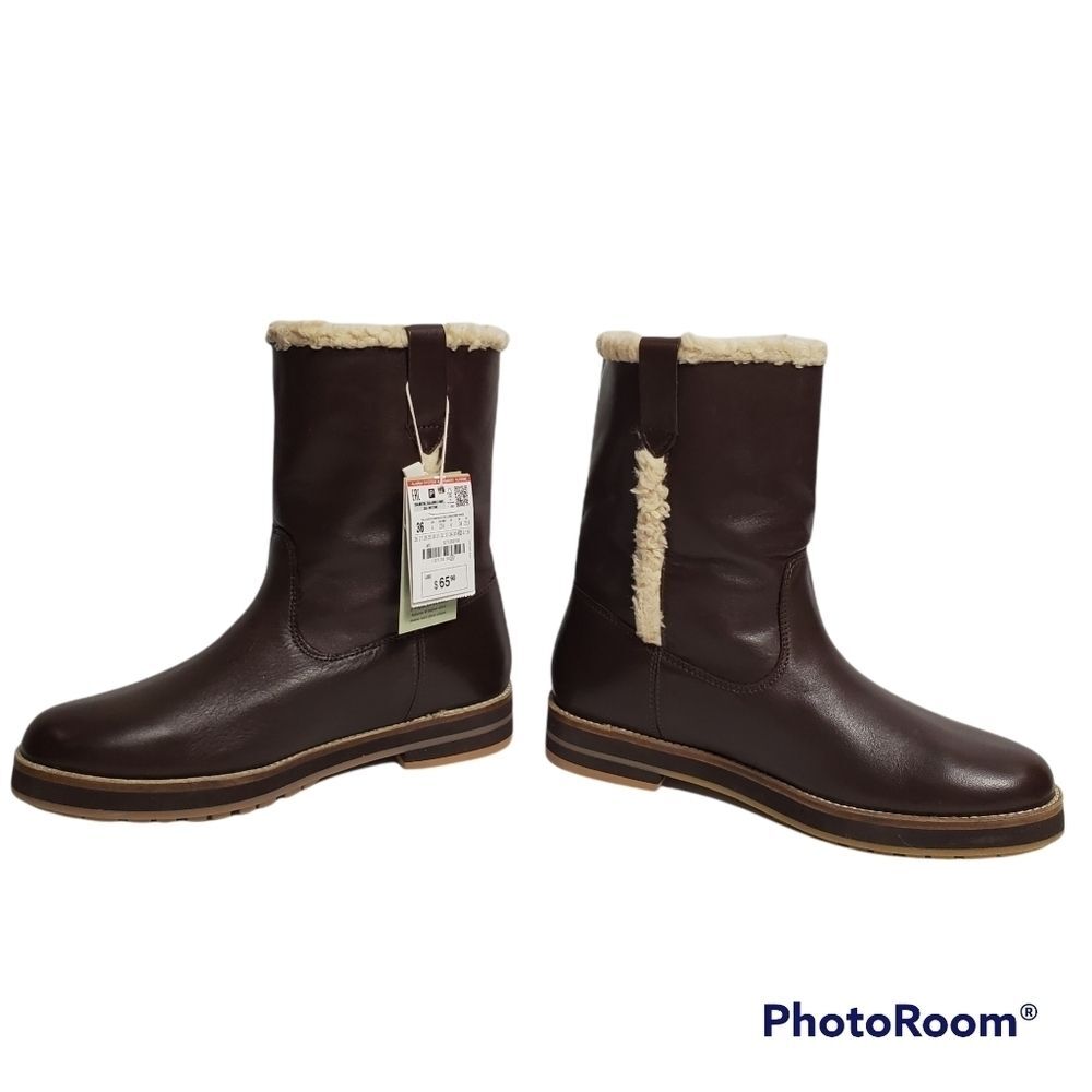 ZARA GIRLS Faux Fur Boots‎ SZ 36 (4 YOUTH)